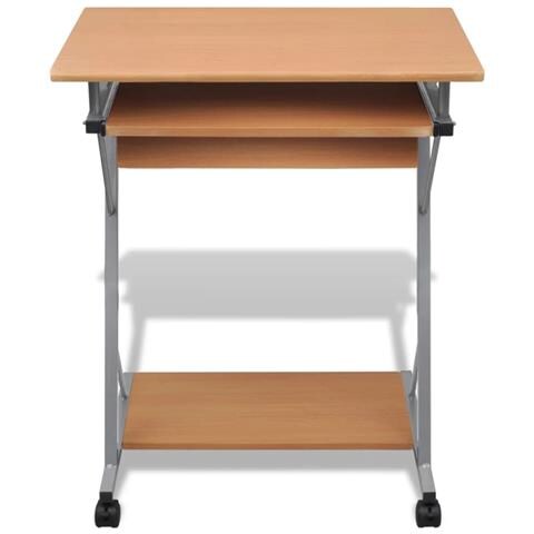 Lusso Casadino -  Scrivania Per Computer Con Ripiano Estraibile Marrone - Foto 1