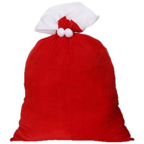 Grande Sacco Regalo Di Natale In Velluto Di Babbo Natale - Sacco Festivo 100x70cm - Foto 1