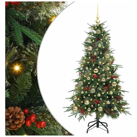 Albero di Natale Artificiale con Rami Pieghevoli Verde 150 cm - Foto 1