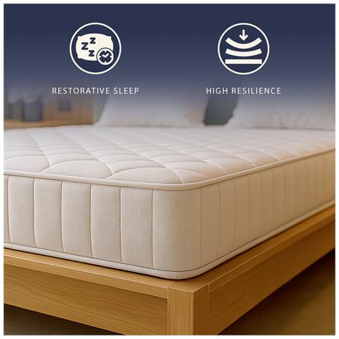 The White Stone Materasso Ignifugo 80x190 In Memory Foam Alto 20 Cm | Ortopedico | Rivestimento Anallergico E Antibatterico | Prodotto In Italia - Foto 7