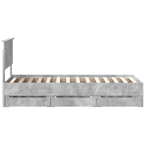 Struttura del letto con cassetto Grigio cemento 75 x 190 cm - Foto 9