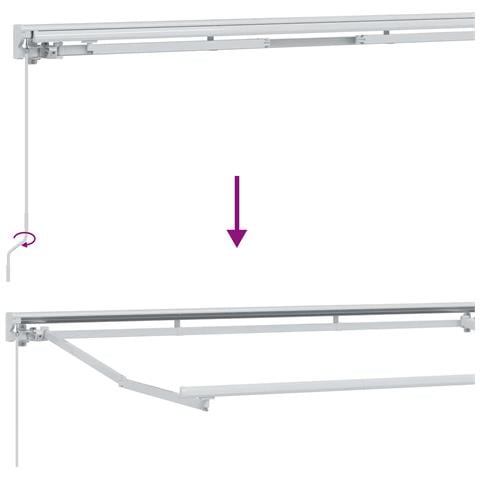 Cornice per Tenda Manuale con LED Blu e Arancione 3 x 2,5 m - Foto 9