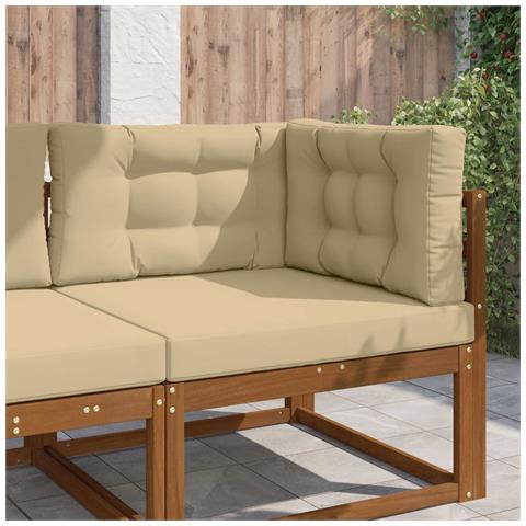 Cuscino per divano da esterno 3 pcs Beige Poliestere - Foto 2