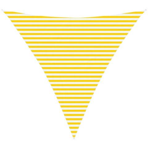 Vela da ombra solare Giallo e Bianco 4,5 x 4,5 x 4,5 m - Foto 1