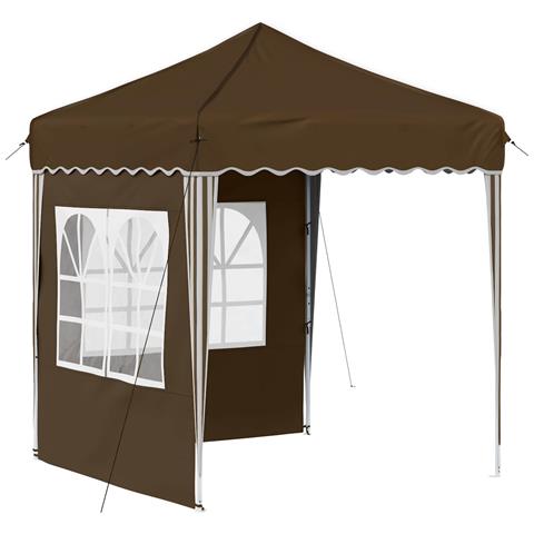 Tenda per feste a pop-up 195 x 195 x 245 cm Marrone - Foto 1