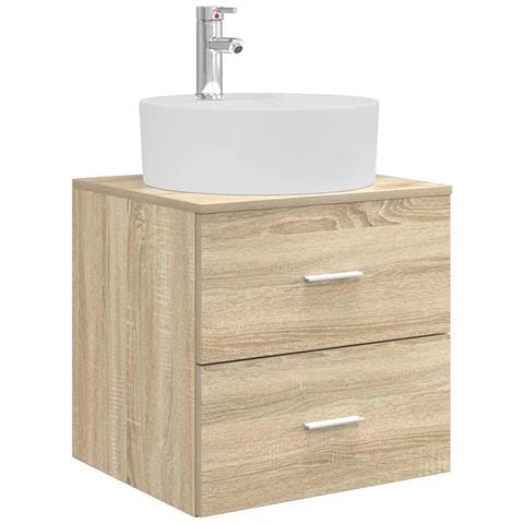 Mobile Lavabo da Parete Rovere Sonoma 49,5 x 44,5 x 65 cm - Foto 1