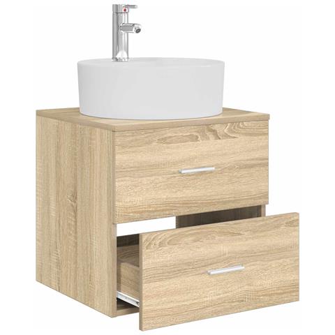 Mobile Lavabo da Parete Rovere Sonoma 49,5 x 44,5 x 65 cm - Foto 2