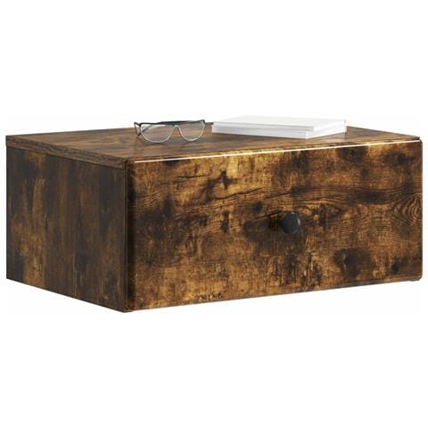Mobiletto da notte a muro 2 pcs Rovere Fumo 49 x 34,5 x 20 cm - Foto 2