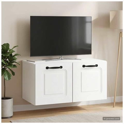 Mobile Porta TV da Muro Bianco 59,5 x 31 x 30 cm - Foto 2