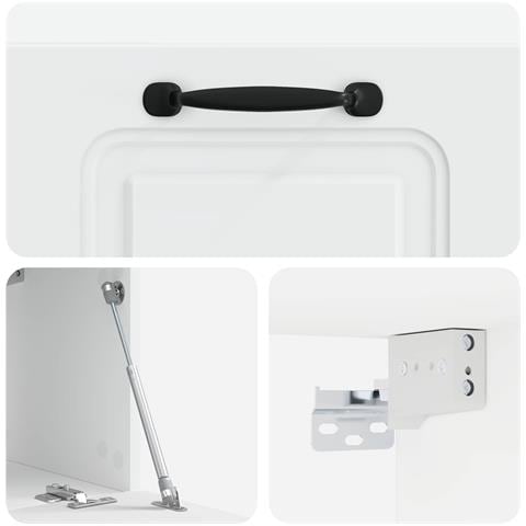 Mobile Porta TV da Muro Bianco 59,5 x 31 x 30 cm - Foto 9