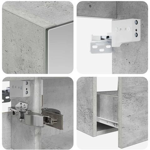 Set di mobili per il bagno 5 pcs Grigio Cemento - Foto 9
