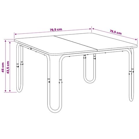 Tavolino da salotto Rovere Sonoma 79,5 x 79,5 x 45 cm - Foto 7