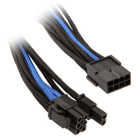 SST-PP07-PCIBA, PCI-E (6+2 pin) , Femmina, 0,25m. Nero / Blu - Foto 1