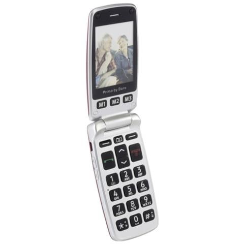 Primo 413 Senior Phone Display 2.4" Micro SD Bluetooth con Tasti Grandi + SOS Fotocamera Colore Rosso - Foto 1