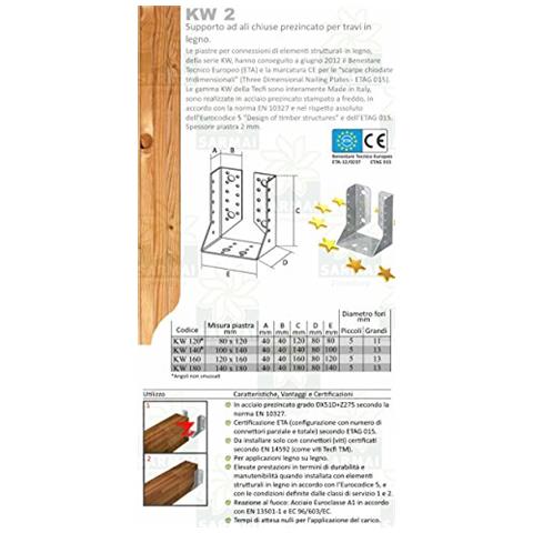 Tecfi staffa supporto piastra trave in legno ali interne scarpa ... Fissaggio travi in legno a muro