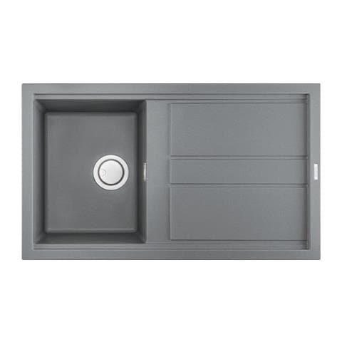 Lavello Best 400 Keratek Plus 86x51 cm 1 vasca con gocciolatoio Colore Light Grey 97 - Foto 1