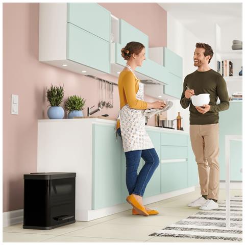 Pattumiera A Pedale Oko Trio Plus L 3x9 L Nera 0633-260 - Foto 2