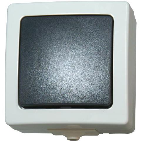 565656001, Interruttore universale (pulsante di spegnimento e commutatore) da parete, Grigio AP FR NAUTIC - Foto 1