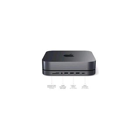Supporto Stand Allum. & Hub Macmini Hub Usb-c / Sdcard / Usb3 / Jack - Foto 2
