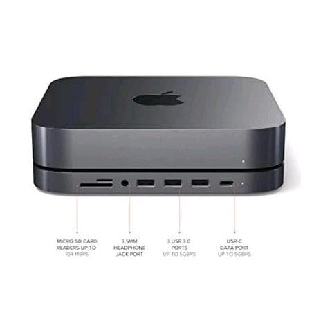 Supporto Stand Allum. & Hub Macmini Hub Usb-c / Sdcard / Usb3 / Jack - Foto 3