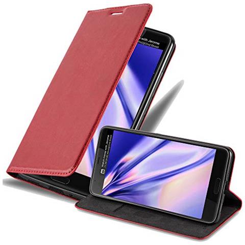 Custodia Compatibile Con Htc U Ultra In Rosso Mela - Coperchio Protettiva Con Chiusura Magnetica, Funzione Stand E Tasca Per Le Carte - Foto 1