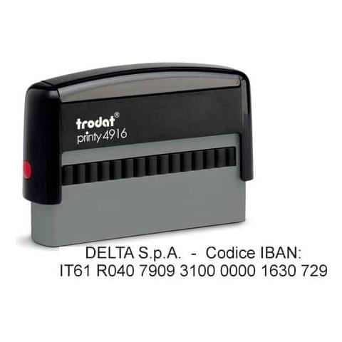 Timbro Di Testo Printy 4916 Nero - Foto 1