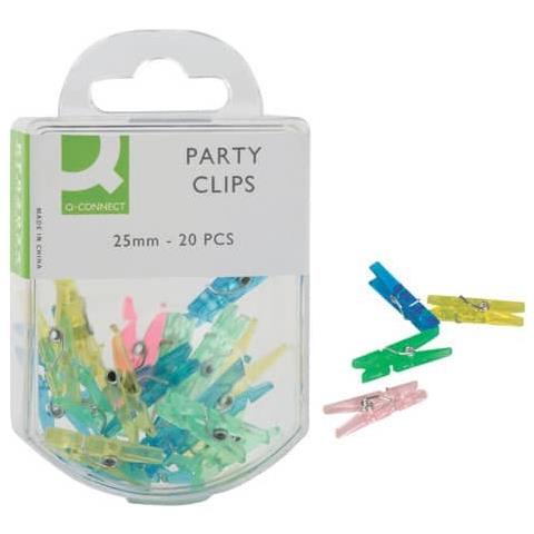 Mini-mollette Fermacarte 25 Mm Colori Assortiti Scatola Da 20 Pezzi - Kf02034 - Foto 1