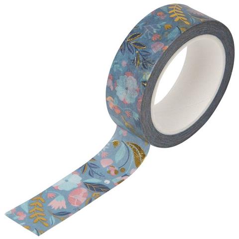 Nastro Adesivo 10 M - Fiori Blu - Foto 1