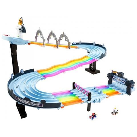 Hot Wheels - Track Road Rainbow Mario Kart - Circuito / Macchinina - Dai 4 Anni - Foto 1