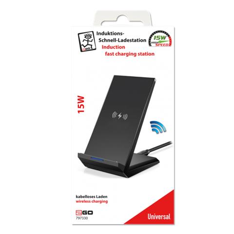 797330 Caricabatterie Per Dispositivi Mobili Smartphone Nero Usb Carica Wireless Ricarica Rapida Interno - Foto 3