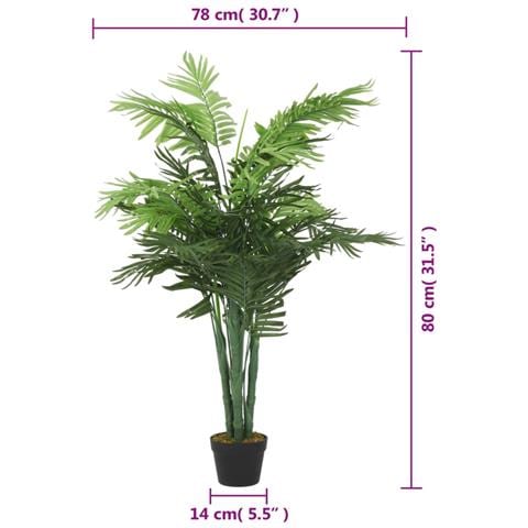 Palma Artificiale 18 Foglie 80 Cm Verde - Foto 8