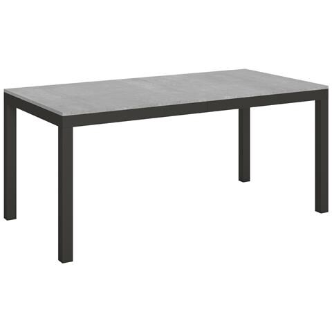 Tavolo Allungabile 90x180/284 Cm Everyday Evolution Telaio Antracite - Cemento - Foto 5