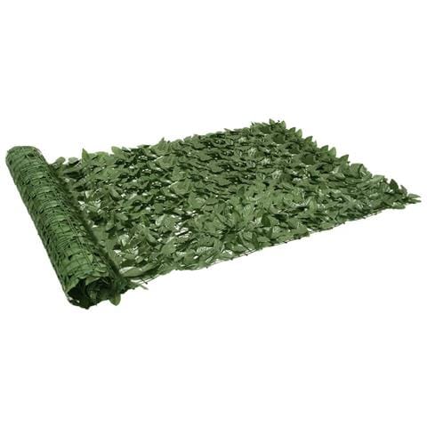 Schermo Privacy Da Balcone Con Foglie Verde Scuro 300x150 Cm - Foto 1