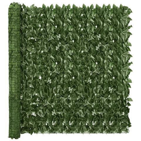 Schermo Privacy Da Balcone Con Foglie Verde Scuro 300x150 Cm - Foto 2