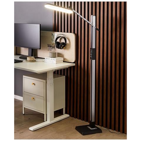 Lampada Da Terra A Led Aquarius Con Dimmer Metallo Grigio Scuro - Foto 7