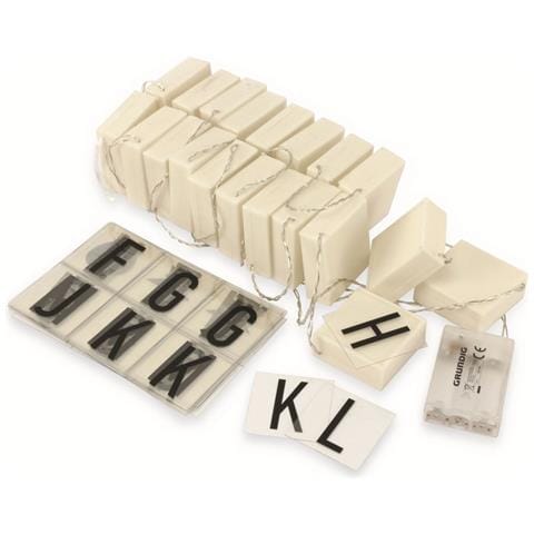 Catena Luminosa Cinema Light Box Frasi Striscia 20 Luci LED 90 Lettere - Foto 4