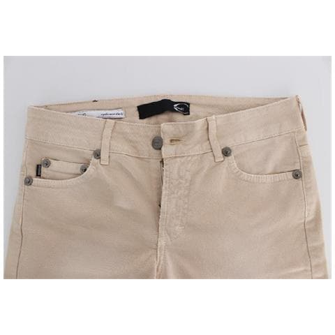 Jeans Slim Fit In Cotone Elasticizzato Lavaggio Beige - W26 - Foto 5