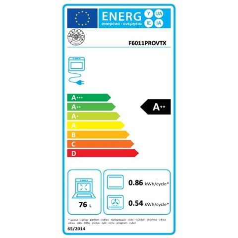 Forno Elettrico da Incasso F6011PROVTX Capacità 76 L Multifunzione Ventilato Potenza 2800 W Colore Inox - Foto 2