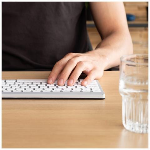 Tastiera Wireless 8719274492047  (Layout Francese) Colore Bianco - Foto 2