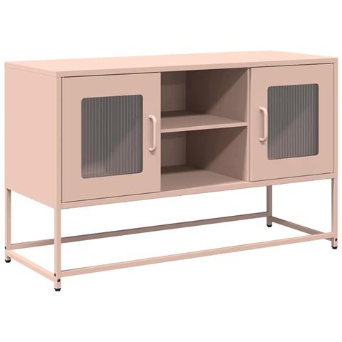Mobile Tv Rosa 100,5x39x60,5 Cm In Acciaio - Foto 2