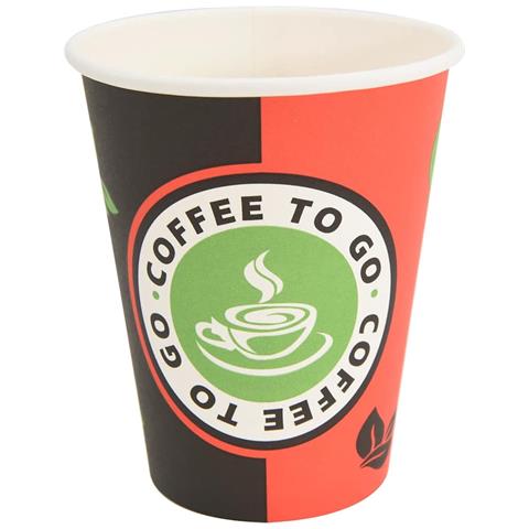 Bicchieri Da Caffè In Carta 1000 Pz 12oz 300ml Rosso E Nero - Foto 2