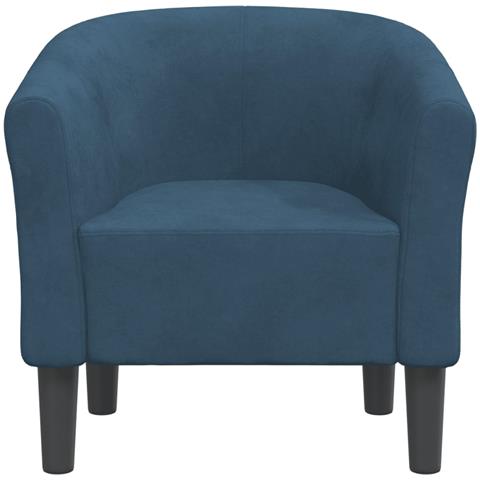 Poltrona Cabriolet Blu Scuro In Velluto - Foto 3