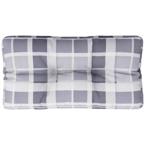 Cuscino Per Pallet A Quadri Grigi 70x40x12 Cm In Tessuto - Foto 2