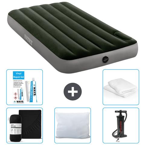 Set Materassino Gonfiabile - 191x99x25 Cm - Verde - Include Accessori Coordinati Cb5 - Foto 1