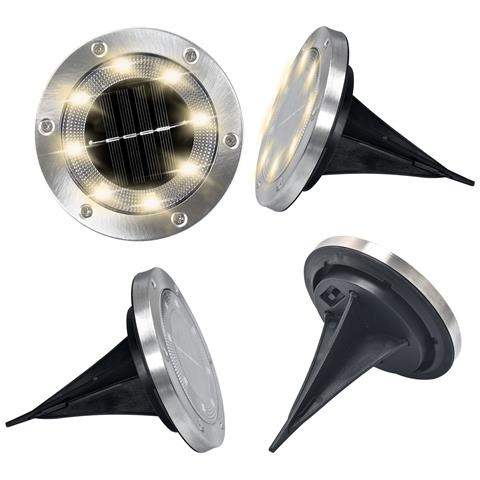 Luci Da Incasso A Energia Solare - Cornice Argentata A Led White 4 - Foto 1