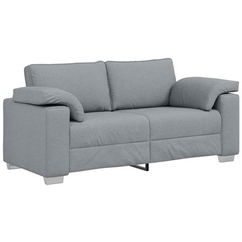 Divano Loveseat  Grigio chiaro 140 cm in tessuto - Foto 1