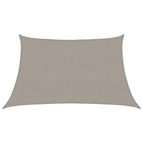 Vela Parasole 160 g/m² Trapezio Grigio Chiaro 3/4x2 m in HDPE - Foto 1