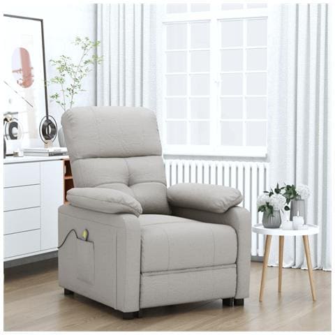 Poltrona Massaggiante Tortora in Tessuto - Foto 2