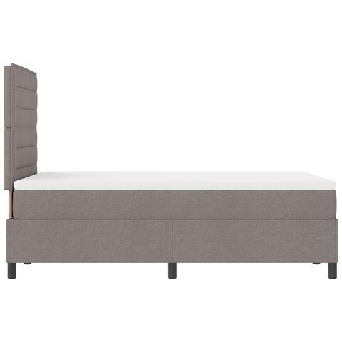 Letto Box Spring e Materasso Tortora 120x200 cm Tessuto - Foto 9