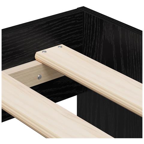 Struttura del letto con cassetto Rovere Nero 80 x 200 cm - Foto 9